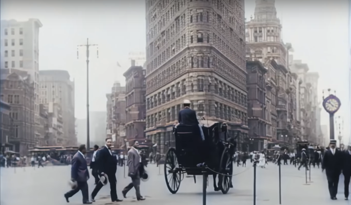 New York-ul anului 1911 la rezoluție 4K, disponibil pe YouTube