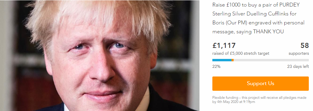 Strângere de fonduri pentru Boris Johnson. Englezii vor să-l premieze pentru cum a luptat împotriva Covid-19