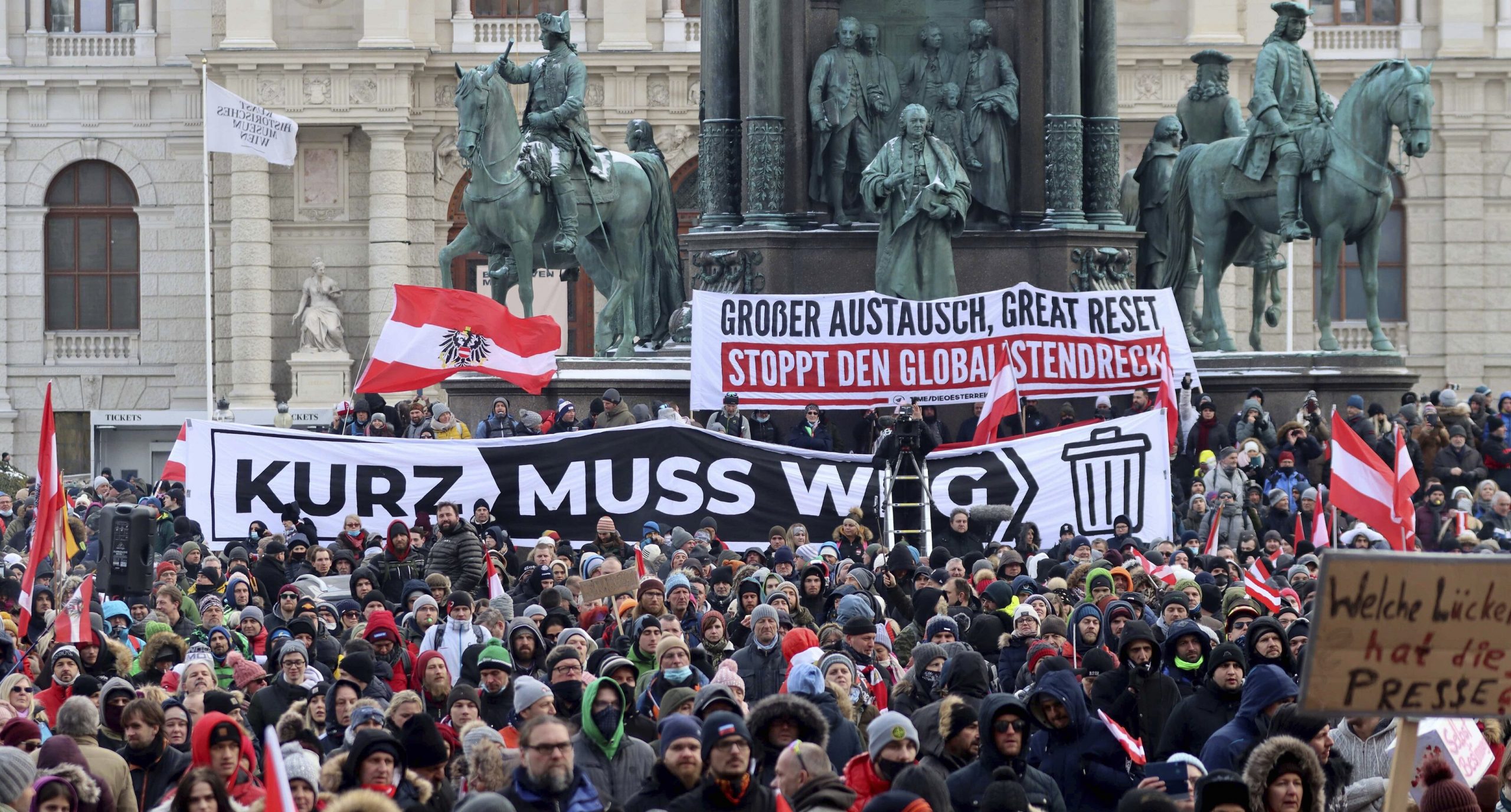 Austria| 10.000 de manifestanți împotriva restricțiilor. „Voi sunteți boala, noi suntem remediul”