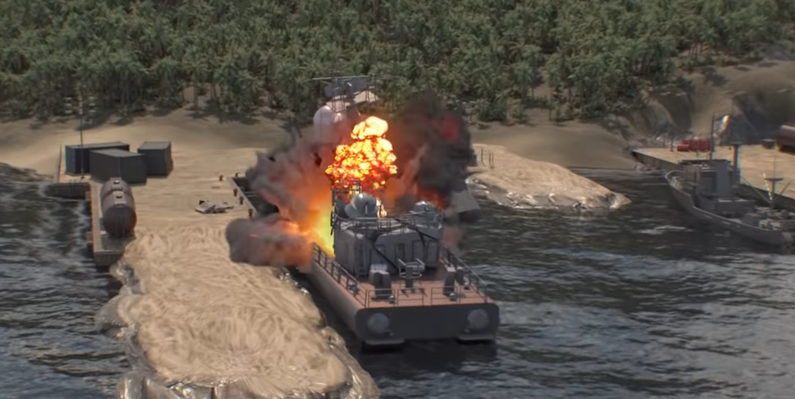 Racheta israeliană Sea Breaker lovește o navă rusească în clipul de prezentare. VIDEO