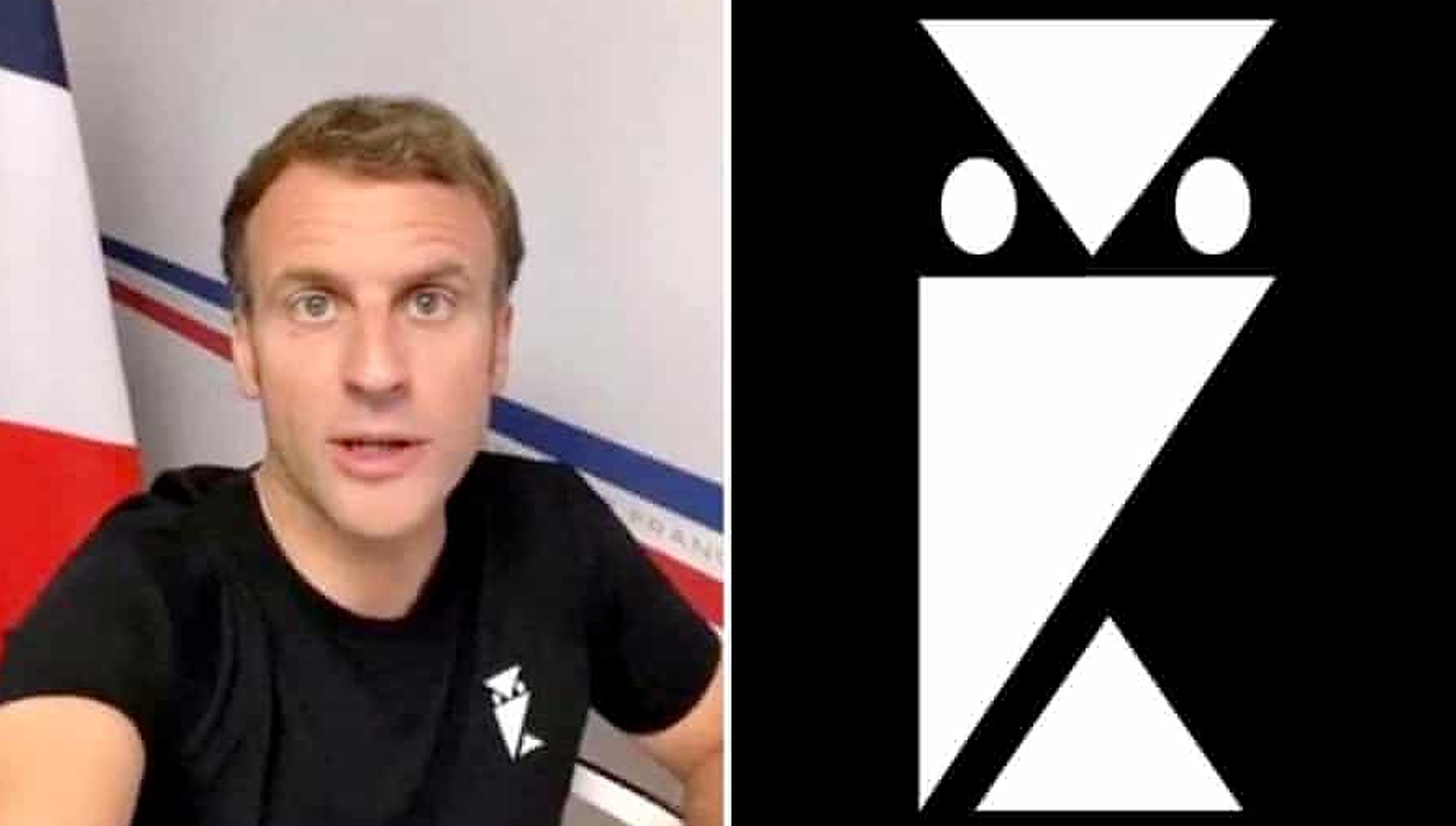 Tricoul purtat de Macron în timpul mesajului pro-vaccinare naște controverse. Ce reprezintă logo-ul cu care s-a afișat președintele Franței